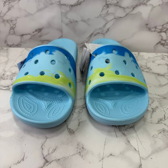 Crocs Slides Sandals Slipper Artic Blue Green Unisex Men\'s Size 11 NEW #M438 main image 5